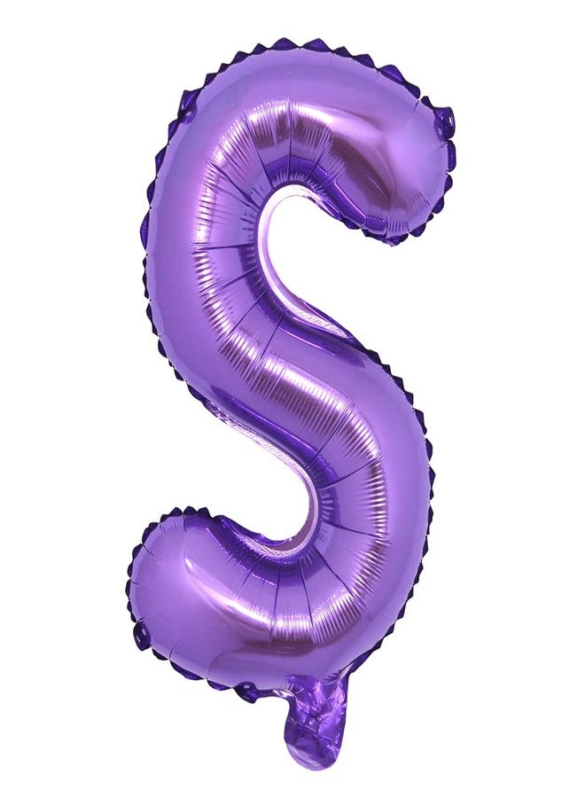 RUIANSI 16 inch Purple Alphabet Letter and Number Balloons Set Package, Aluminum Hanging Foil Film Banner Mylar Balloon for Birthday Party Decoration Custom Word (A-Z, 0-9) (16 Inch Purple S) - Image 1